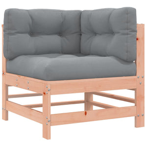 Loungegrupp för trädgården med dynor 6 delar massiv douglasgran