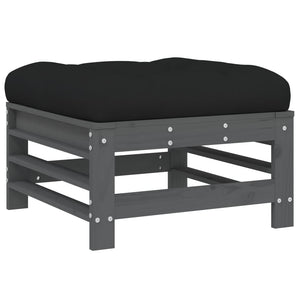 Loungegrupp för trädgården med dynor 3 delar massivt trä