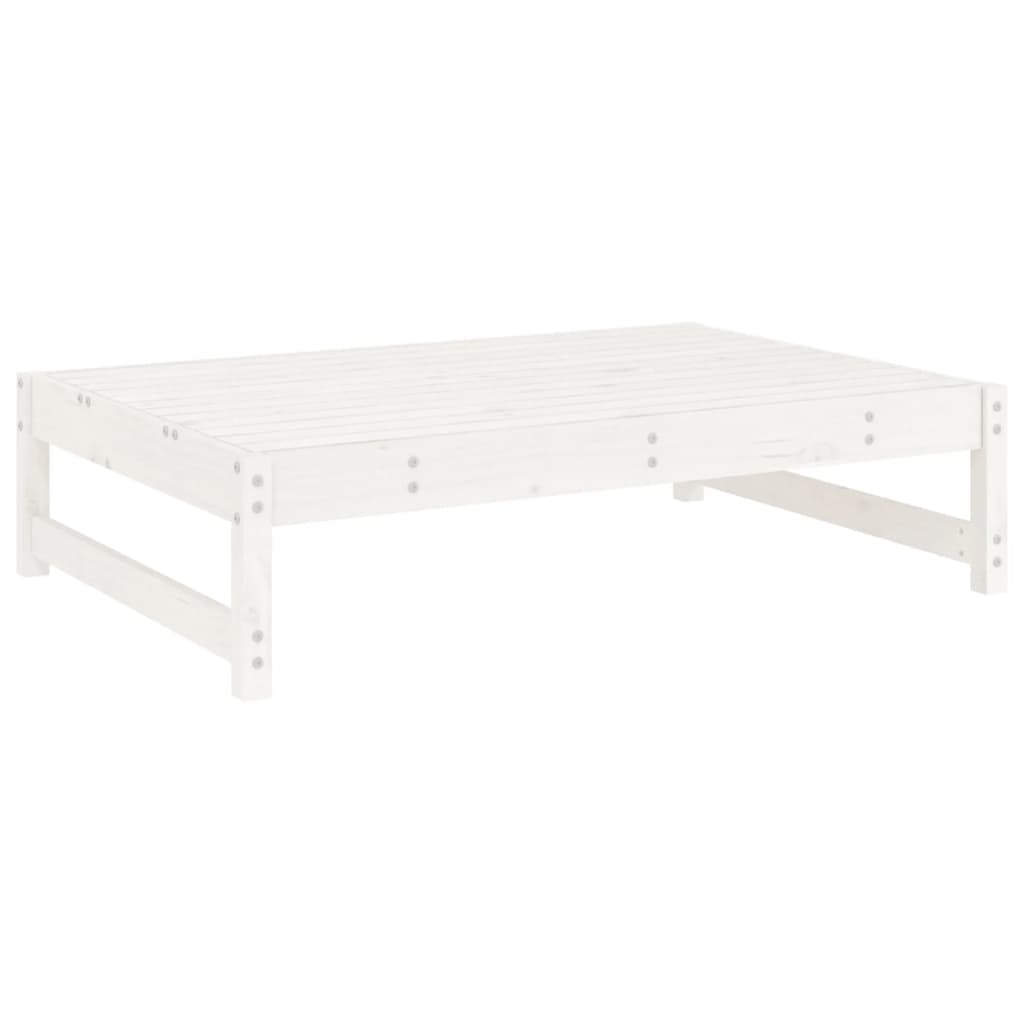 Loungegrupp för trädgården 5 delar vit massiv furu