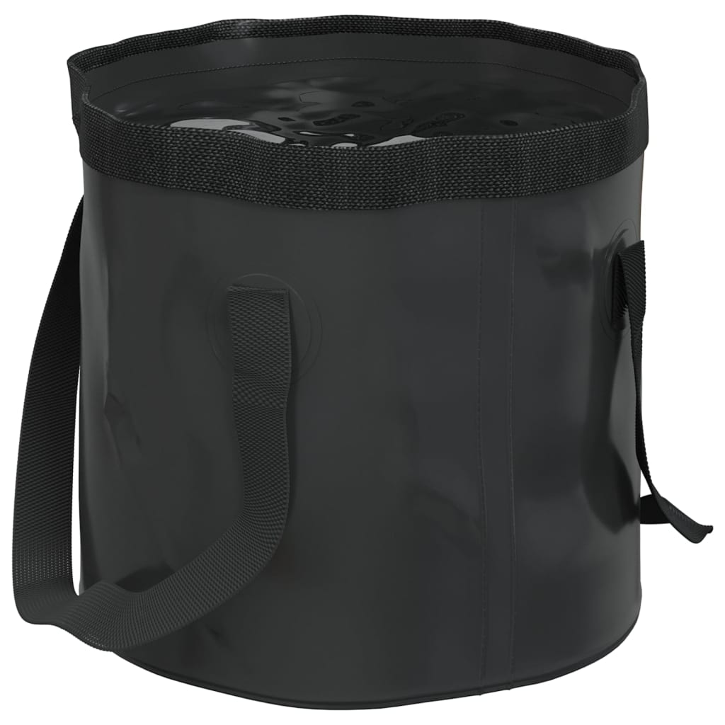 Hopfällbara hinkar 2 st svart 30 L PVC