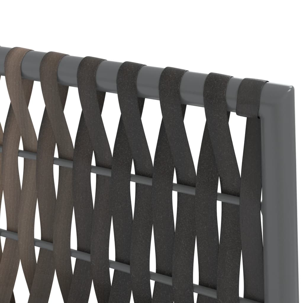 Matgrupp för trädgården med dynor 7 delar konstrotting & stål