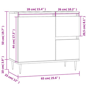 Badrumsskåp vit 65x33x60 cm konstruerat trä - njoyroom