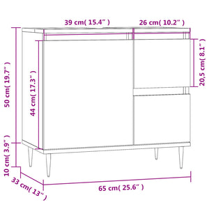 Badrumsskåp vit högglans 65x33x60 cm konstruerat trä - njoyroom