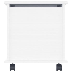 Förvaringskista på hjul vit ALTA 73x39,5x43 cm massiv furu