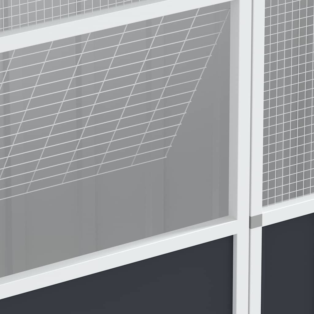 Fågelbur antracit 115x78x200 cm galvaniserat stål