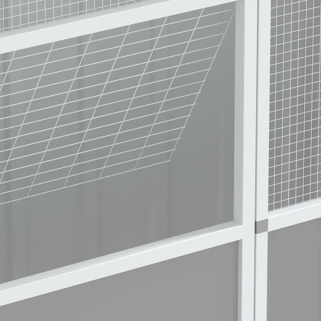 Fågelbur grå 115x78x200 cm galvaniserat stål