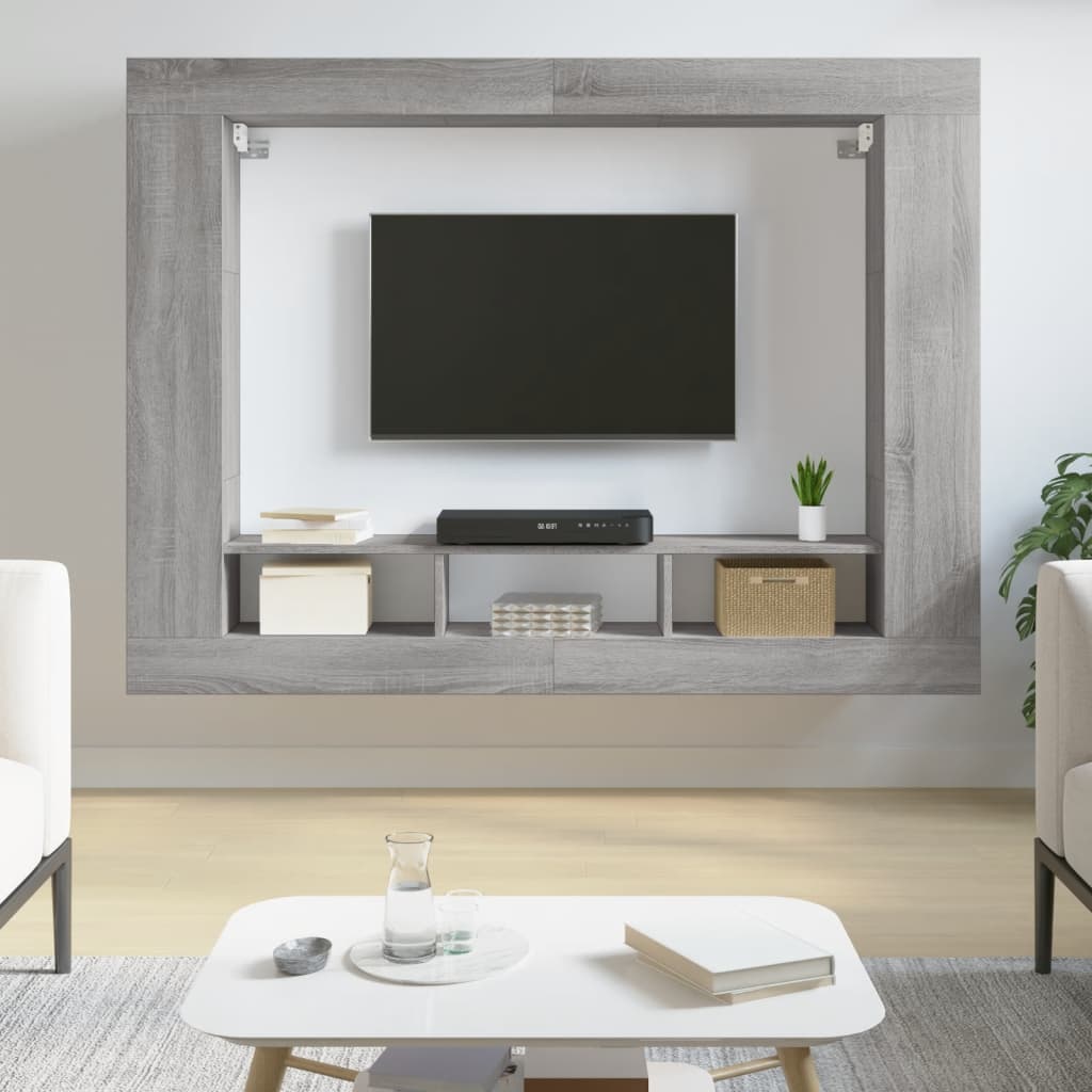 Tv-hylla sonoma-ek 152x22x113 cm konstruerat trä