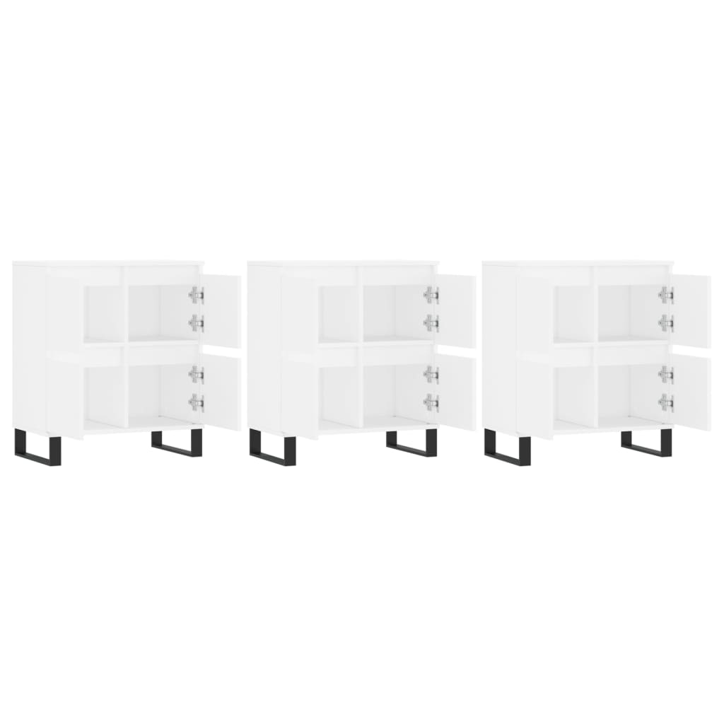 Skänk 3 delar Vit konstruerat trä