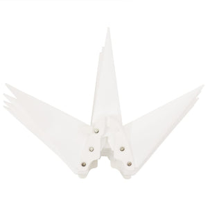 Stjärnor med LED-belysning 3 st vikbar vit 43 cm