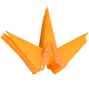 Stjärnor med LED-belysning 3 st vikbar gul 57 cm