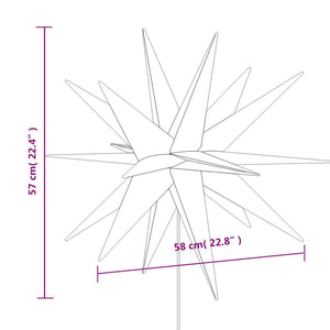 Stjärnor med spett LED 3 st vikbar gul 57 cm