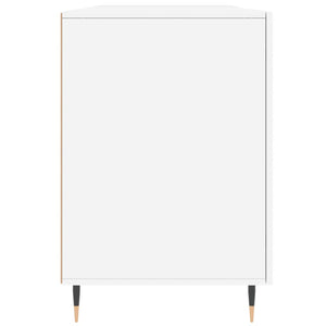 Skrivbord vit 140x50x75 cm konstruerat trä