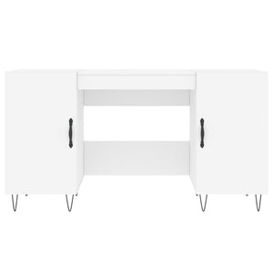 Skrivbord vit 140x50x75 cm konstruerat trä