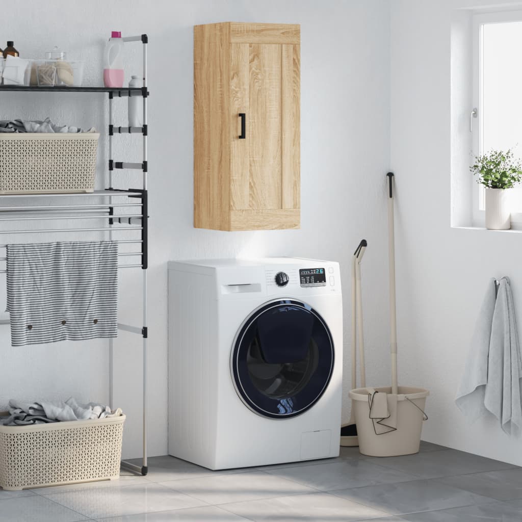 Väggskåp sonoma-ek 34,5x34x90 cm konstruerat trä