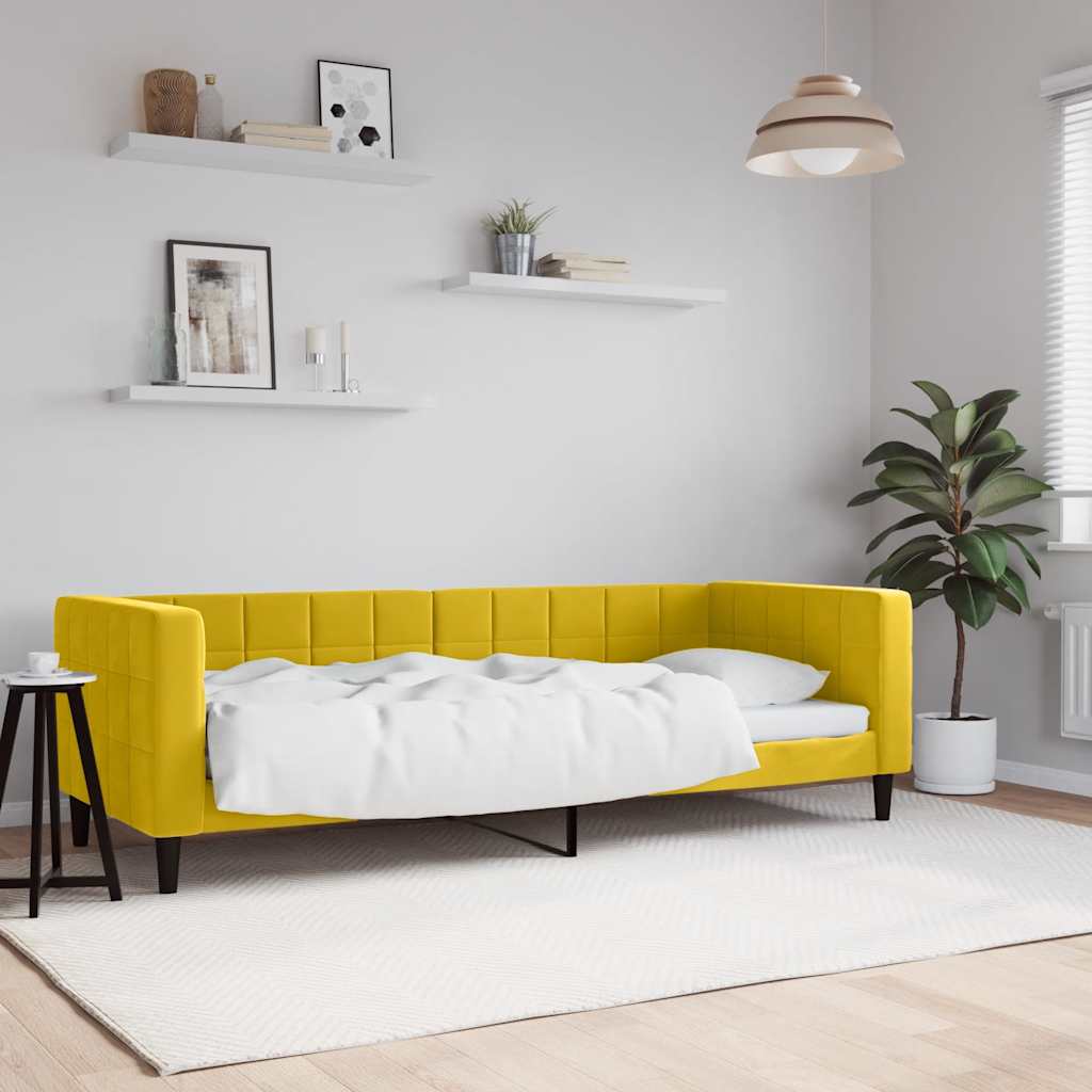 Dagbädd gul 80x200 cm sammet