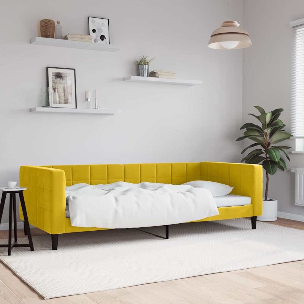 Dagbädd gul 90x200 cm sammet
