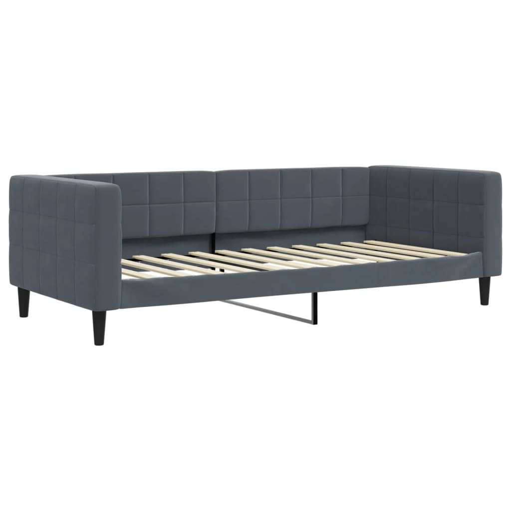 Dagbädd mörkgrå 100x200 cm sammet
