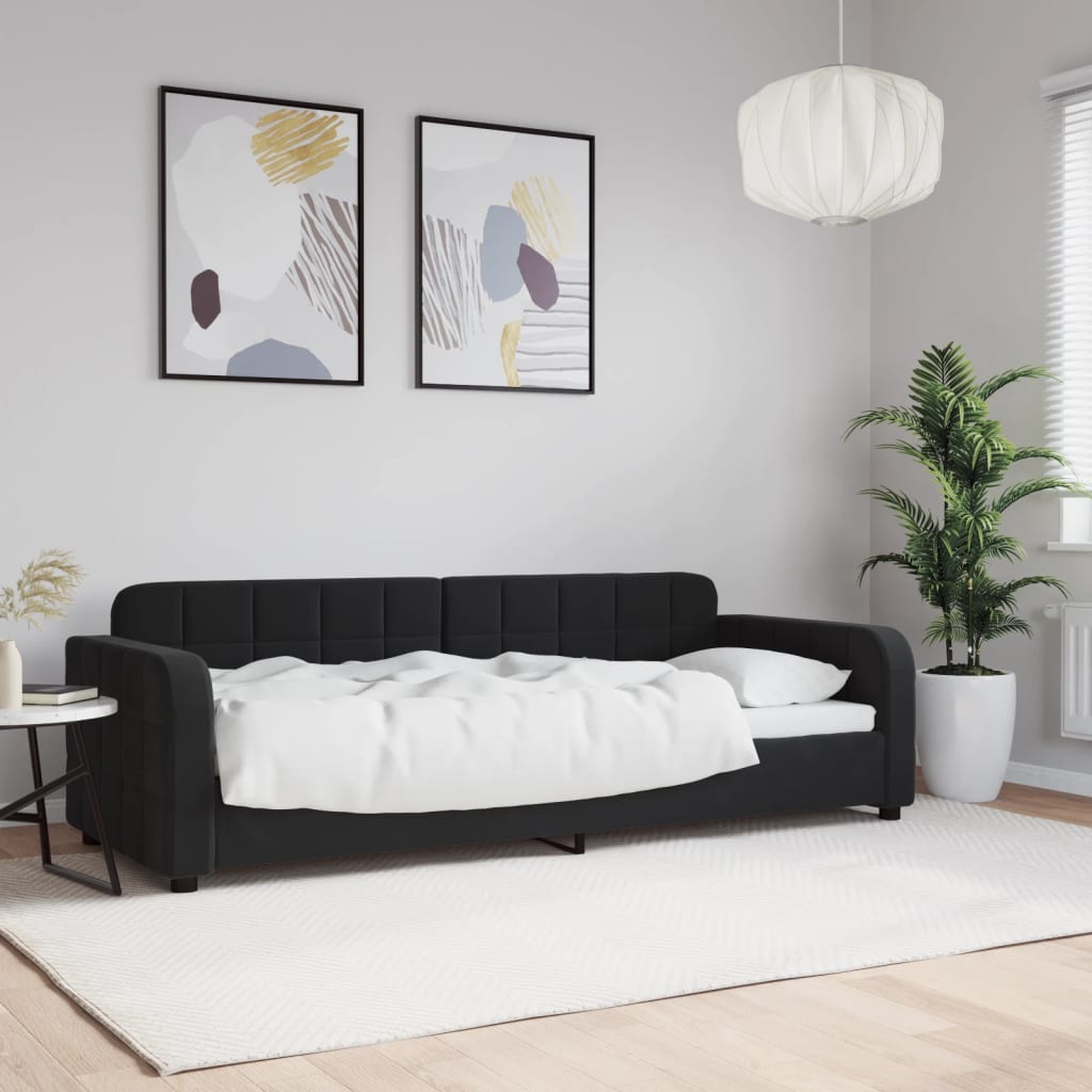 Dagbädd svart 80x200 cm sammet