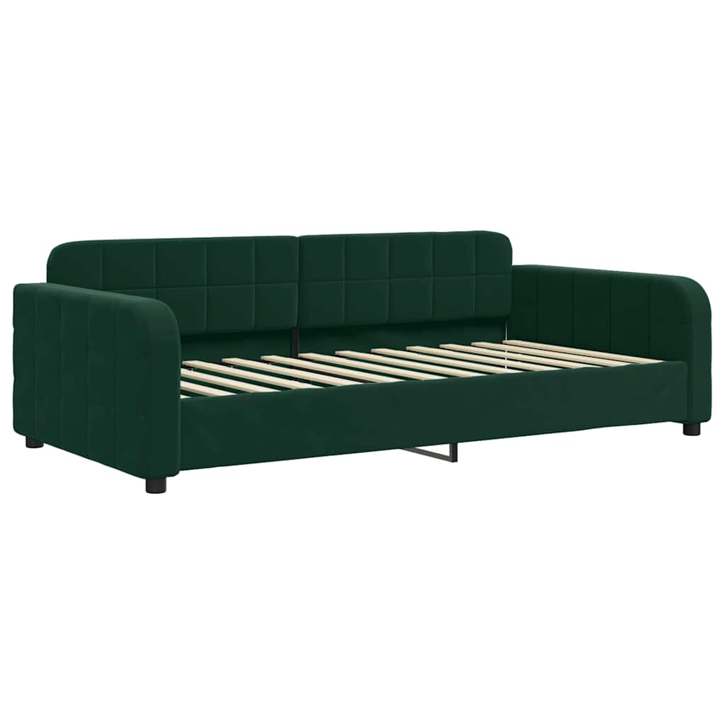 Dagbädd mörkgrön 90x200 cm sammet