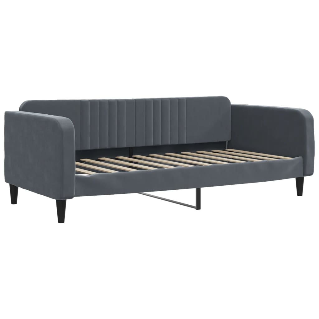 Dagbädd mörkgrå 100x200 cm sammet