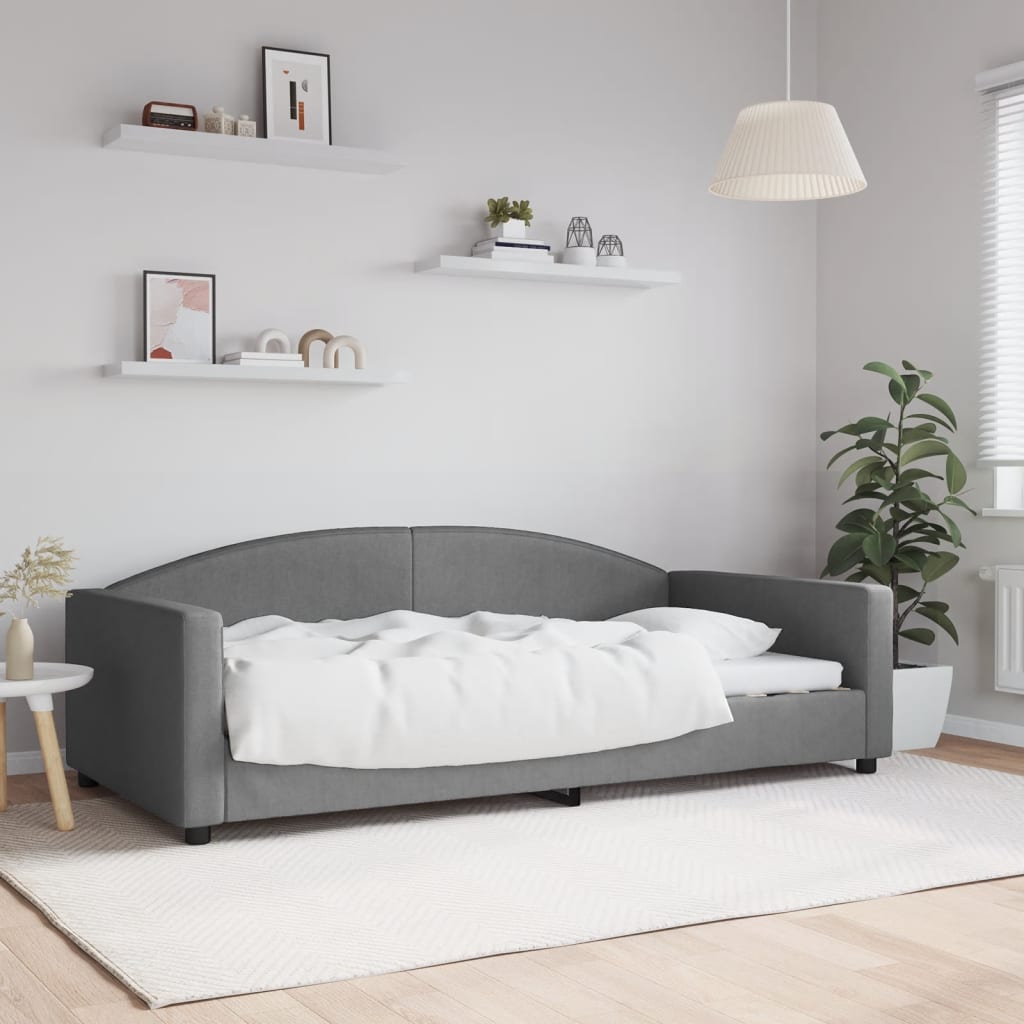 Dagbädd mörkgrå 100x200 cm tyg