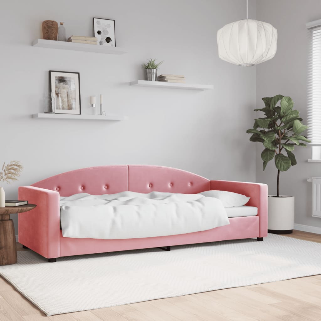 Dagbädd rosa 80x200 cm sammet