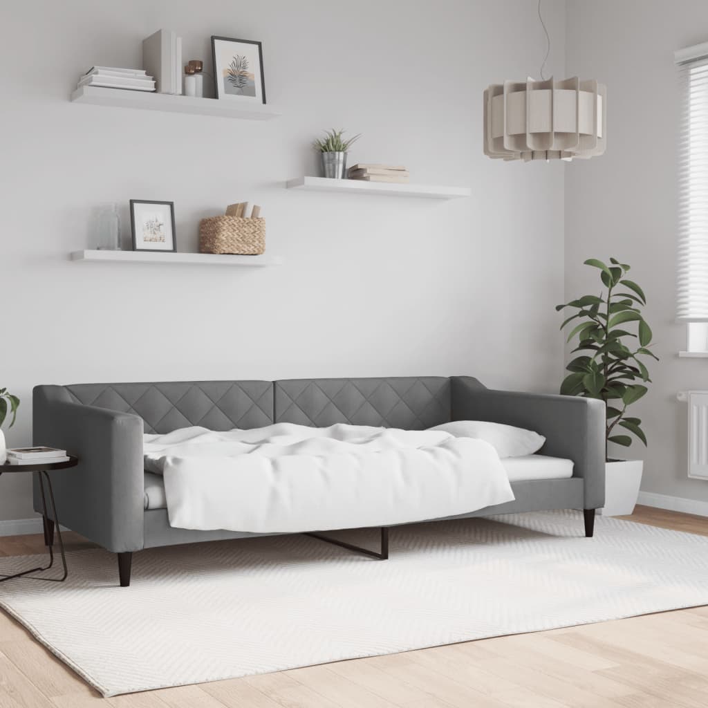 Dagbädd mörkgrå 100x200 cm tyg