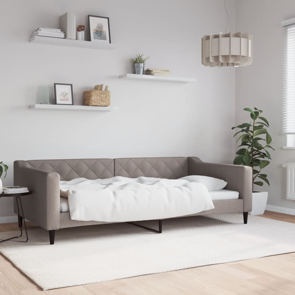 Dagbädd taupe 100x200 cm tyg