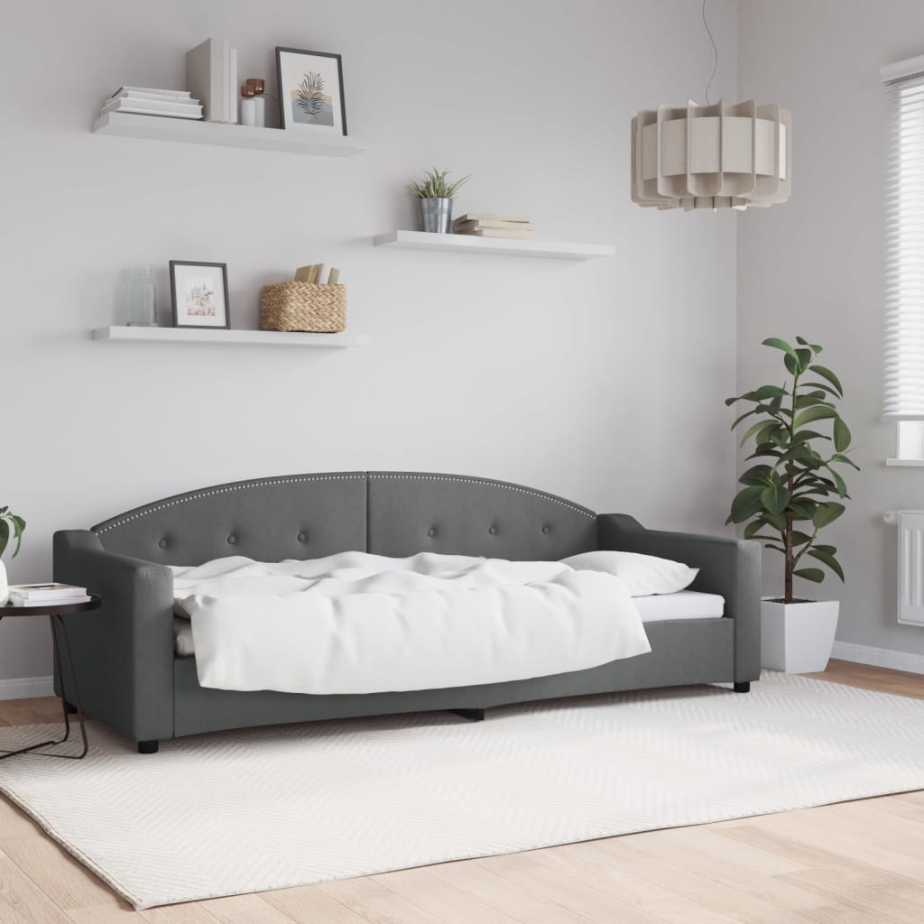 Dagbädd mörkgrå 80x200 cm tyg