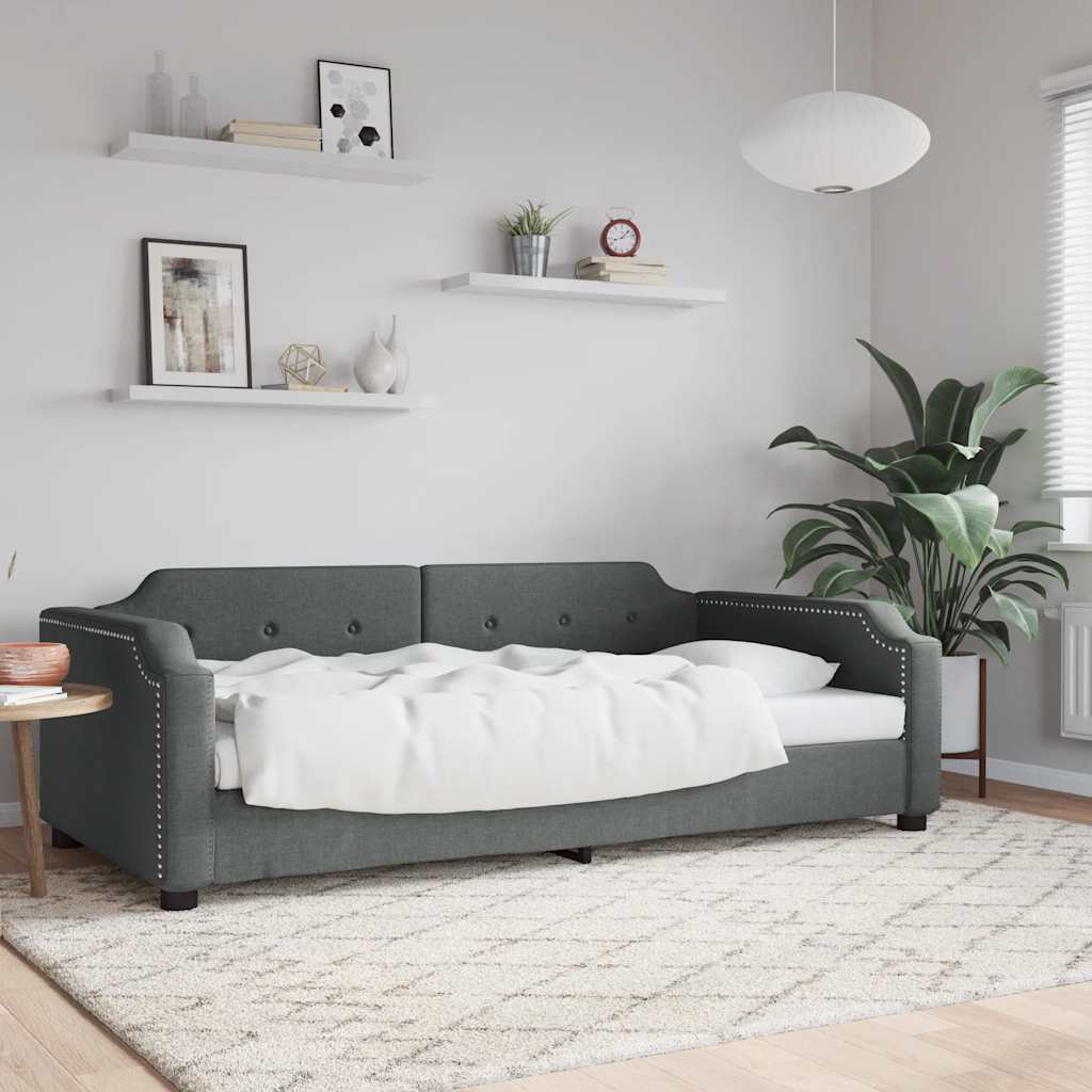 Dagbädd mörkgrå 80x200 cm tyg