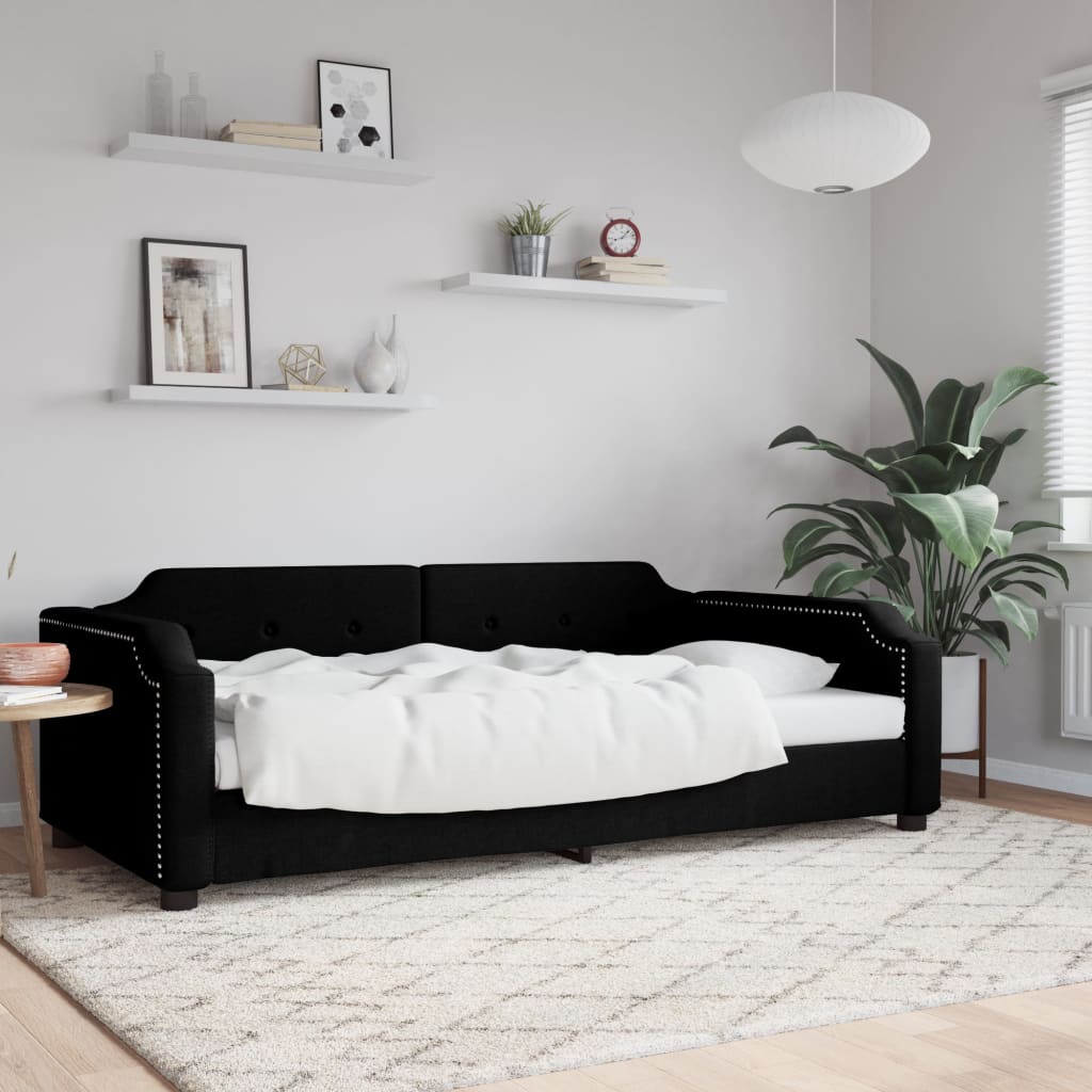 Dagbädd svart 80x200 cm tyg