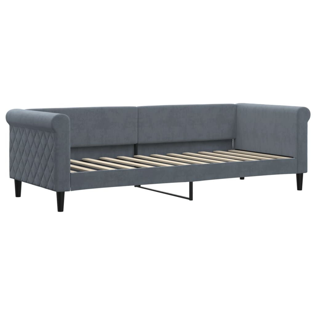 Dagbädd mörkgrå 80x200 cm sammet