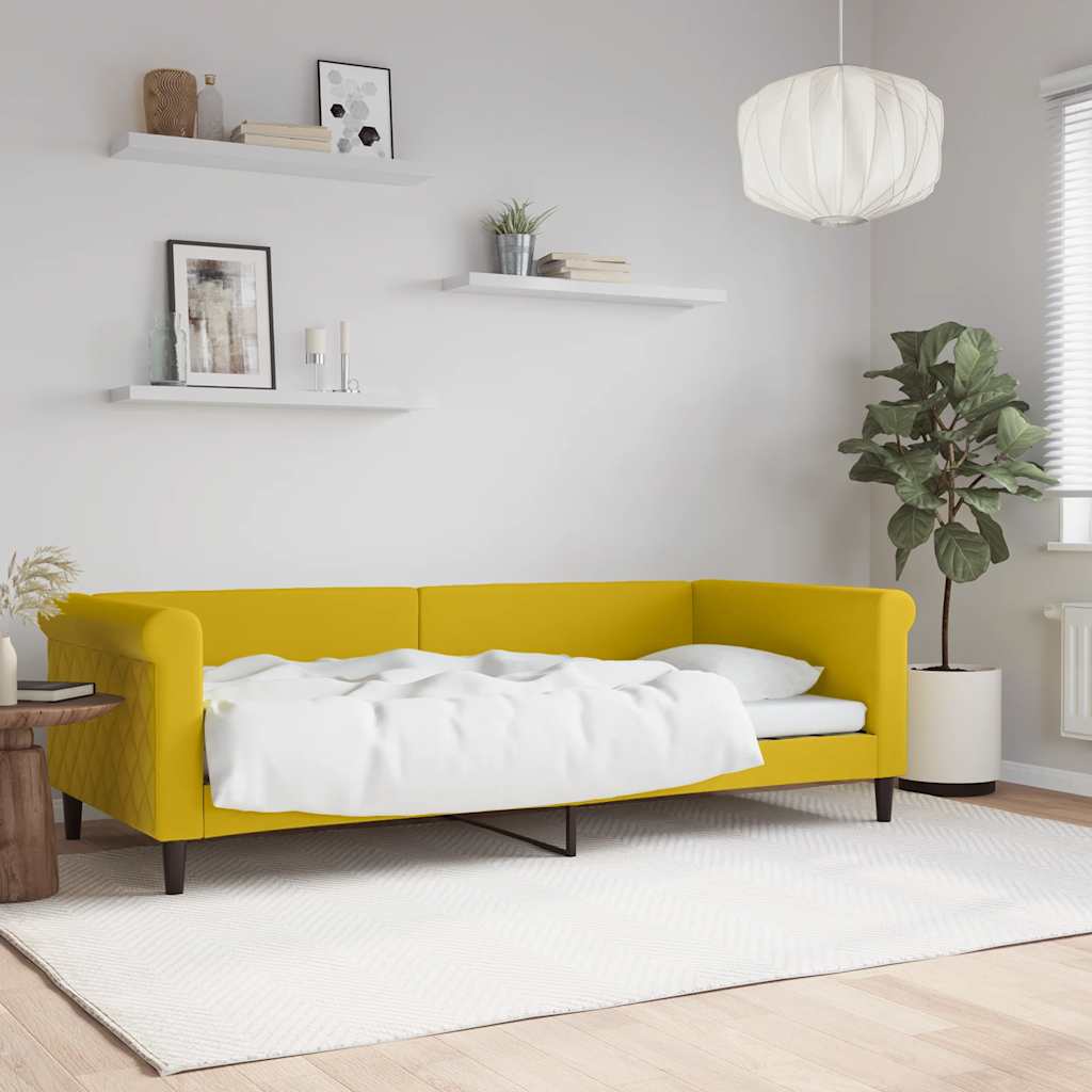 Dagbädd gul 90x200 cm sammet
