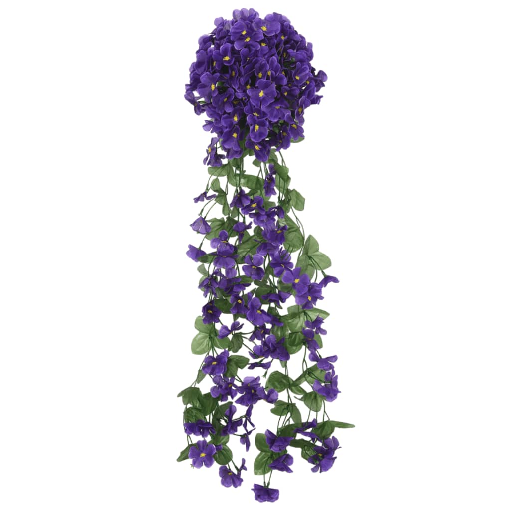 Julkransar med blommor3 st mörklila 85 cm