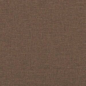 2-sits soffa med prydnadskuddar brun 120 cm tyg