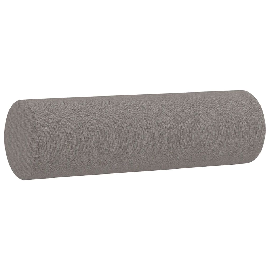 2-sits soffa med prydnadskuddar taupe 140 cm tyg