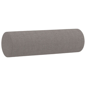 2-sits soffa med prydnadskuddar taupe 140 cm tyg