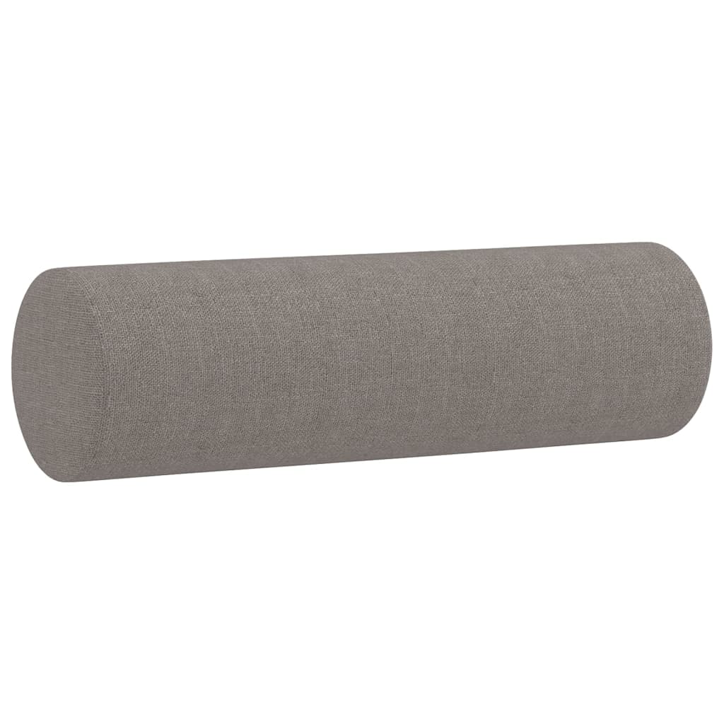 2-sits soffa med prydnadskuddar taupe 140 cm tyg