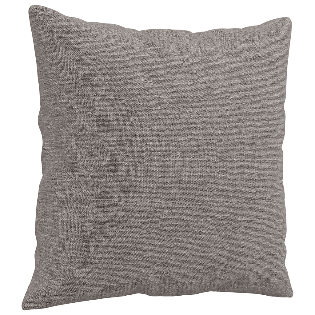 2-sits soffa med prydnadskuddar taupe 140 cm tyg