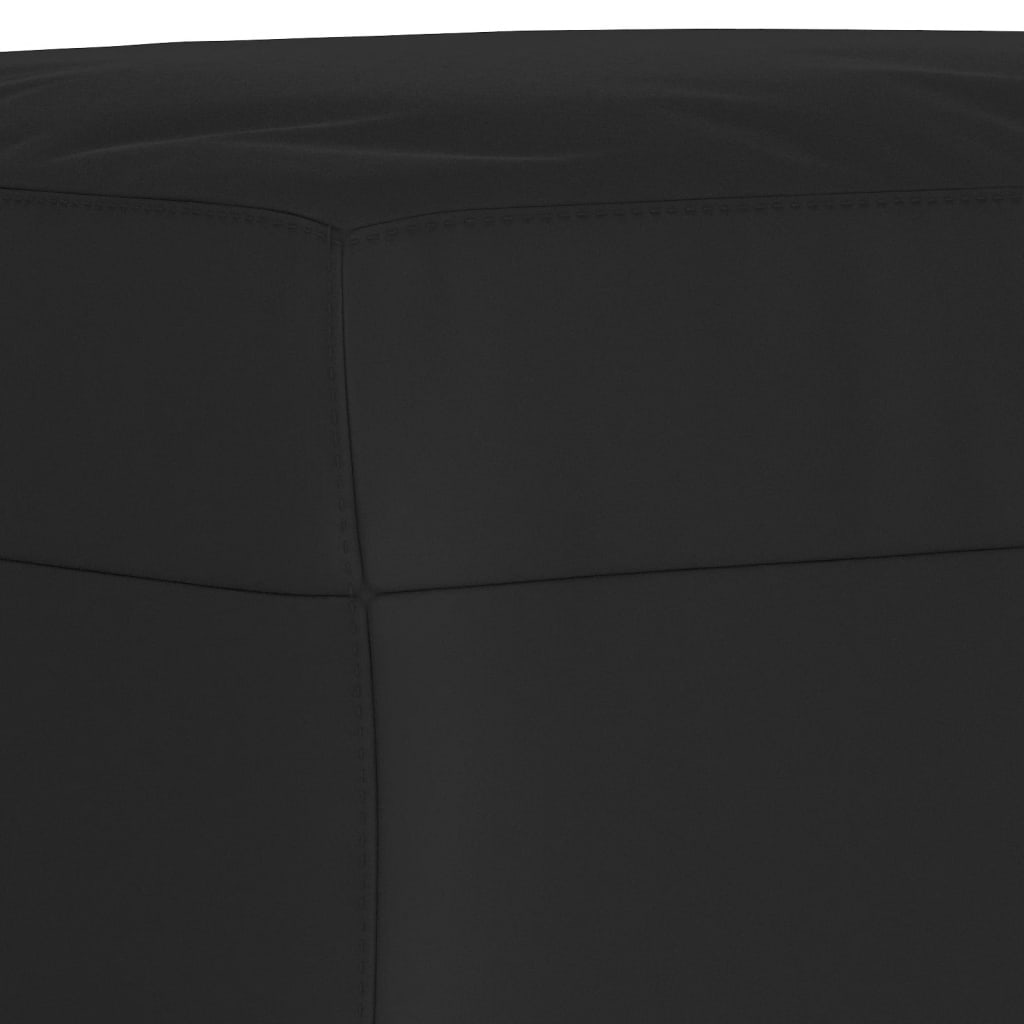 Soffgrupp med kuddar 3 delar svart mikrofibertyg