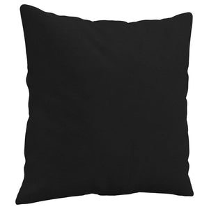 Soffgrupp med kuddar 3 delar svart mikrofibertyg