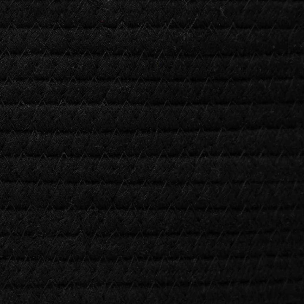 Förvaringskorg svart och vit Ø49x65 cm bomull