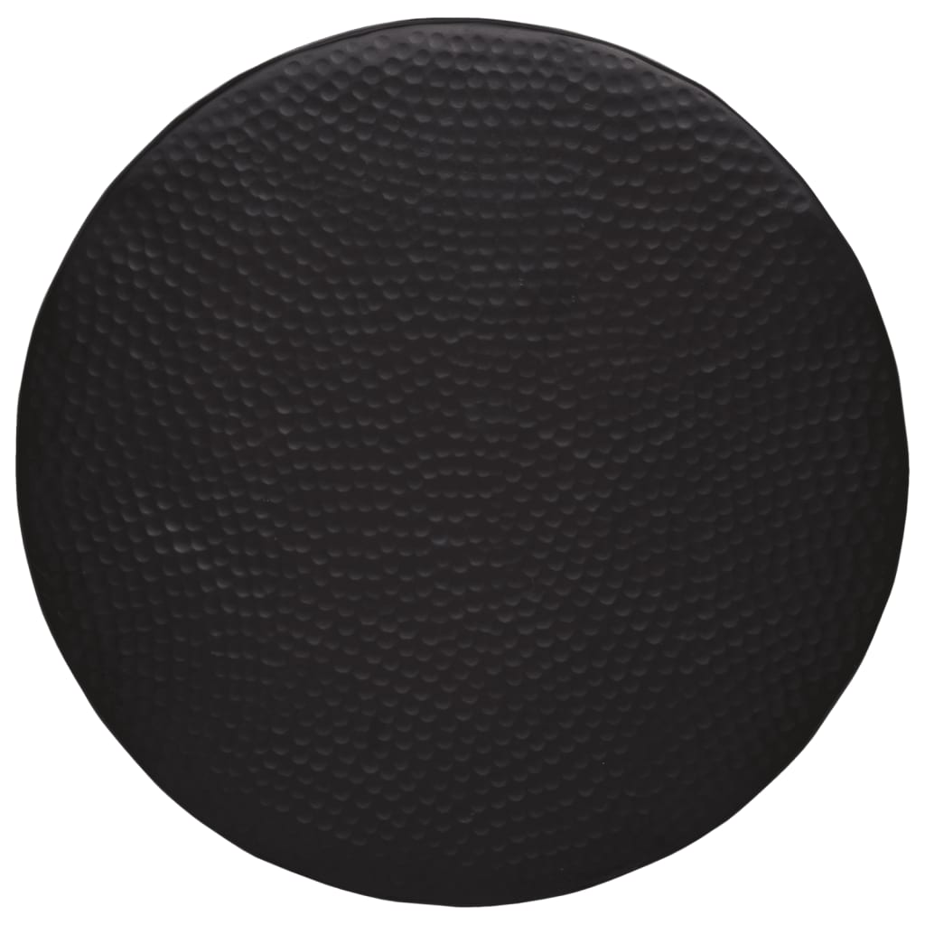 Soffbord hamrad aluminium Ø 50x30 cm svart