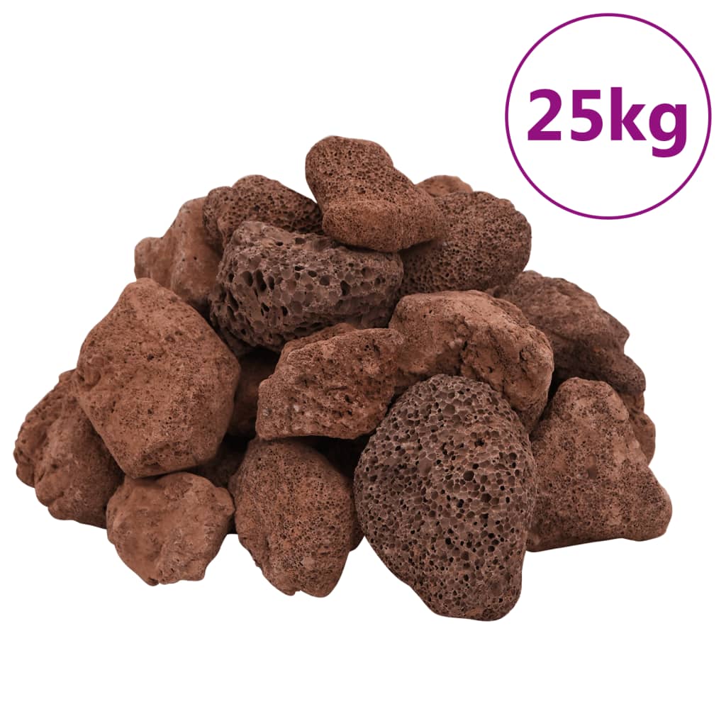 Lavastenar 25 kg röd 5-8 cm