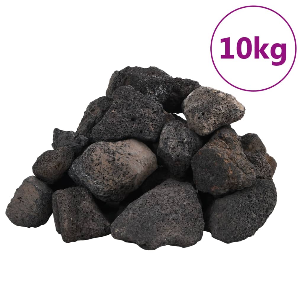 Lavastenar 10 kg svart 5-8 cm