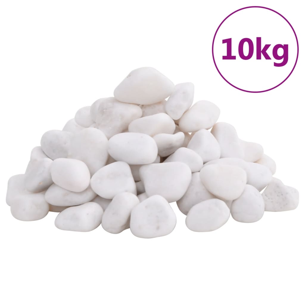 Polerad småsten 10 kg vit 2-5 cm