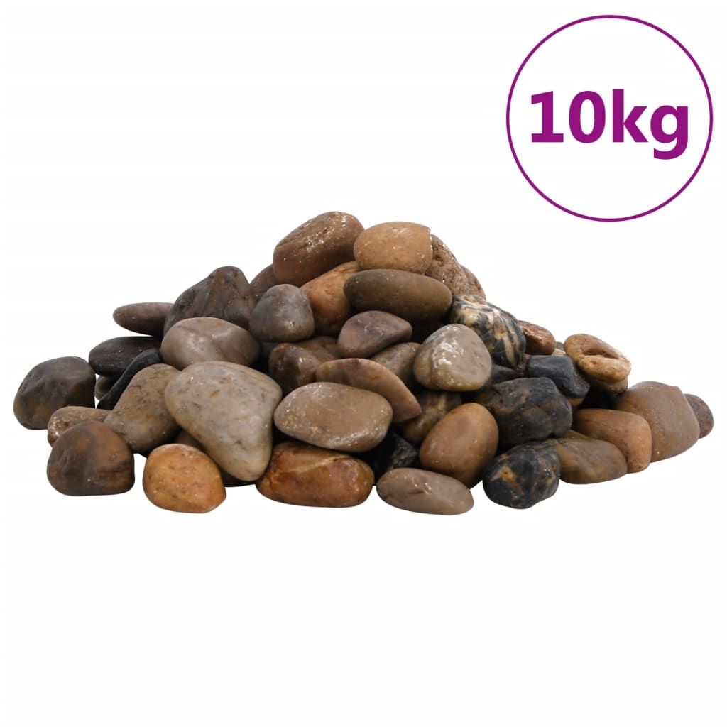 Polerad småsten 10 kg blandade färger 2-5 cm