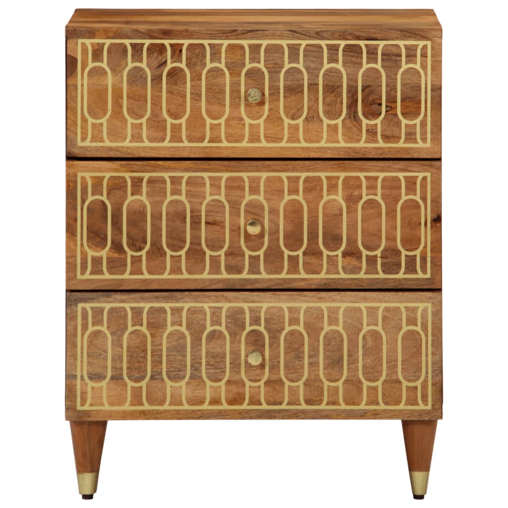 Sängbord 50x33x62 cm massivt mangoträ