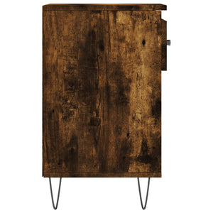 Skoställ rökfärgad ek 102x36x60 cm konstruerat trä