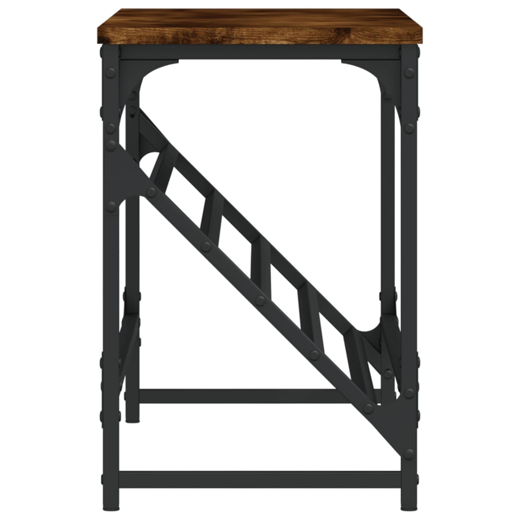 Skohylla rökfärgad ek 90x30x45 cm konstruerat trä